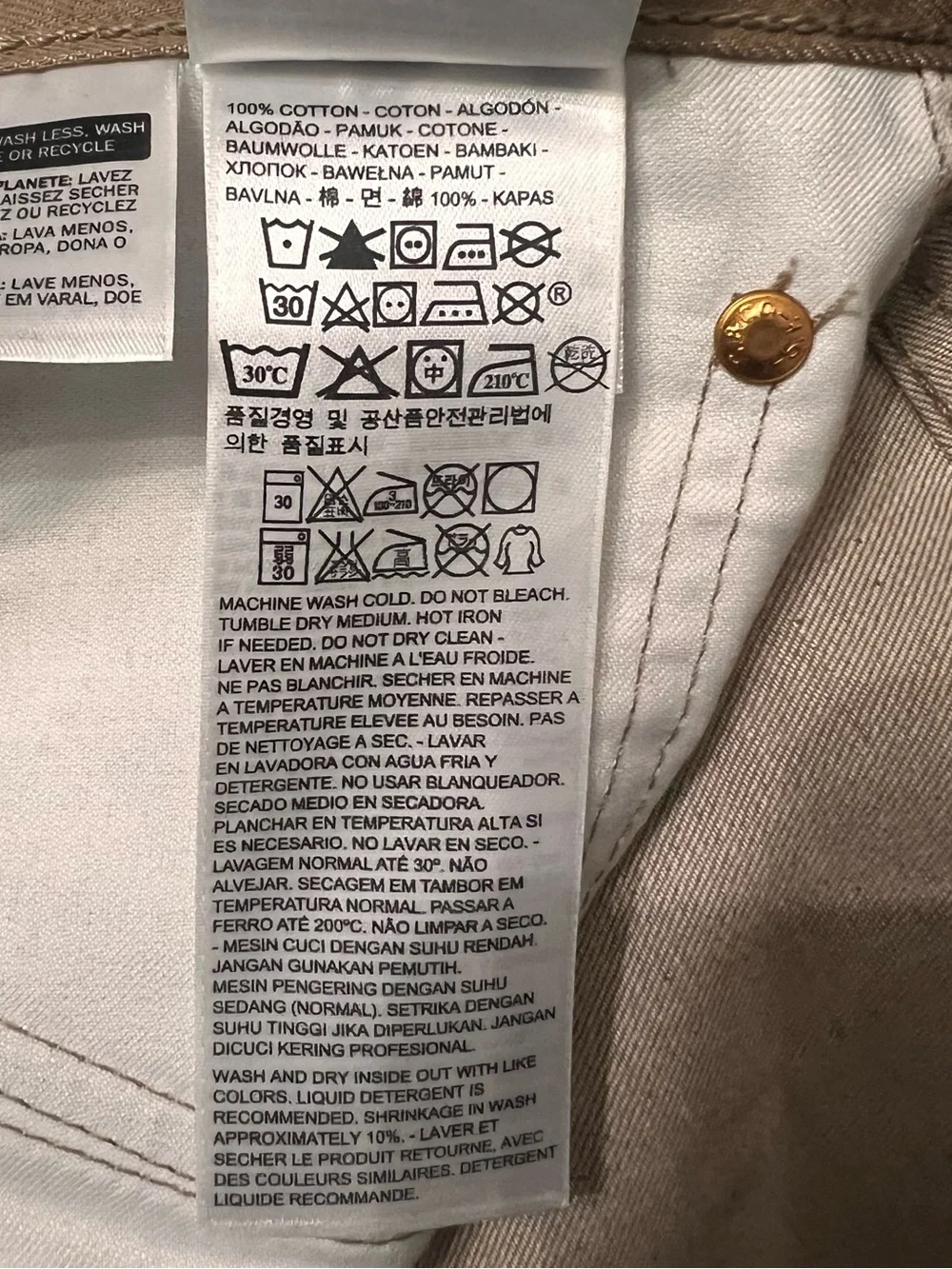 Brand New with Tags Levi's 501 Shrink-To-Fit Jeans 34x30